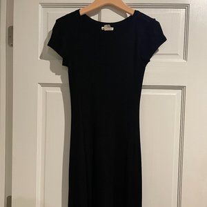 Club Monaco Black Short Sleeve Knit Mini Dress XS